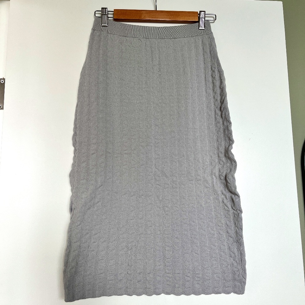 Keepsake Grey Midi Pencil Skirt